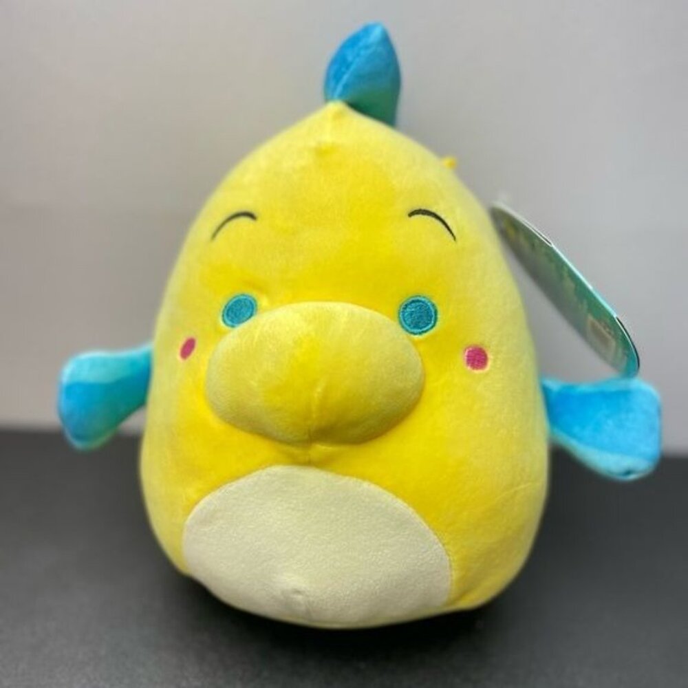 New Disney Squishmallows Little Mermain Flounder 8” - Picture 5 of 9